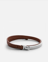 Load image into Gallery viewer, Moore Half Cuff Leather, Sterling Silver