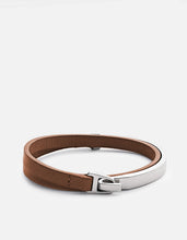 Load image into Gallery viewer, Moore Half Cuff Leather, Sterling Silver