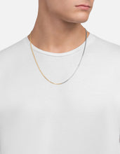 Load image into Gallery viewer, 3mm Cuban Chain Necklace, Matte Silver/Gold
