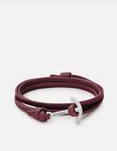 Load image into Gallery viewer, Mini Modern Anchor Leather, Sterling Silver
