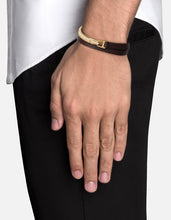 Load image into Gallery viewer, Moore Half Cuff Leather, Matte Gold
