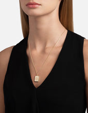 Load image into Gallery viewer, Frame Necklace, Gold Vermeil/Sapphire

