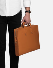 Load image into Gallery viewer, Slim Briefcase, Tobacco
