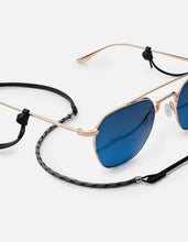 Load image into Gallery viewer, Nexus Leather Sunglass Cord, Sterling Silver
